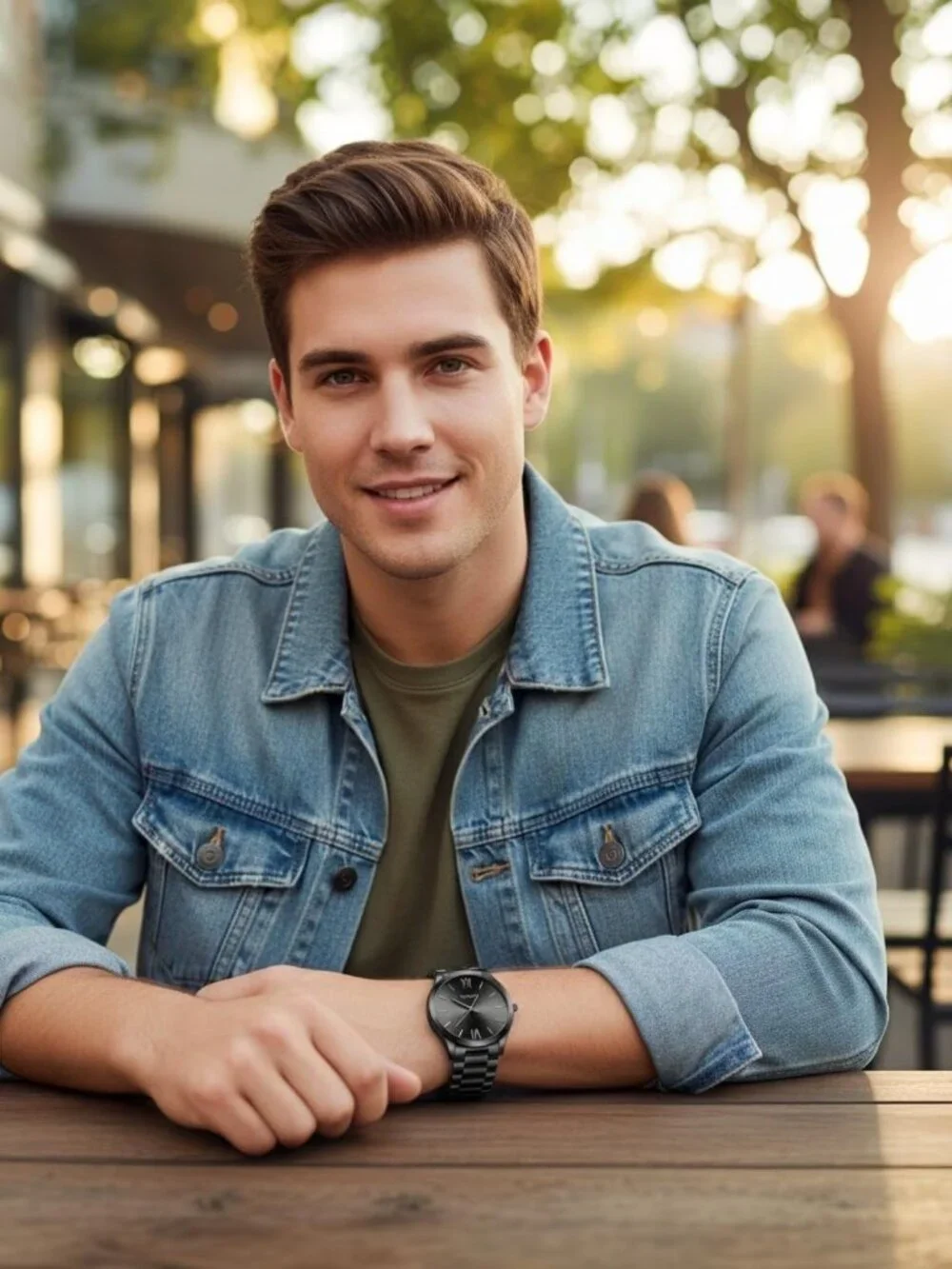 Stylish Men's Analog Quartz Watch - Waterproof Stainless Steel, Minimalist